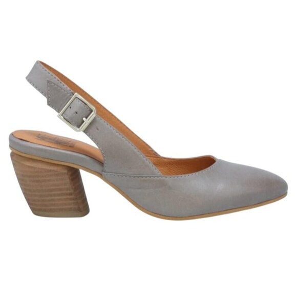 Miz Mooz Women's Aurora block stacked heel Pumps graphite gray women’s 39 - Picture 2 of 14